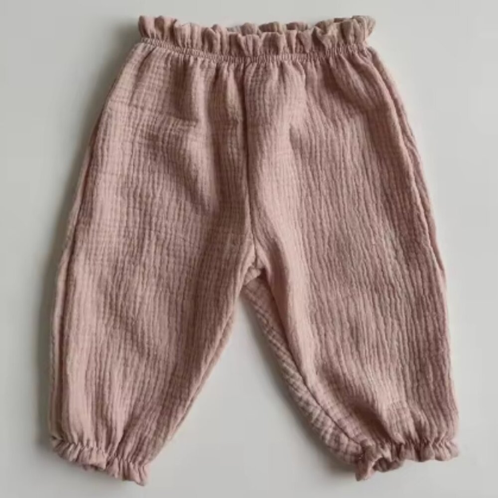 Baby Muslin Organic Cotton Pants, Baby Pants, Baby Clothing, Gender Neutral